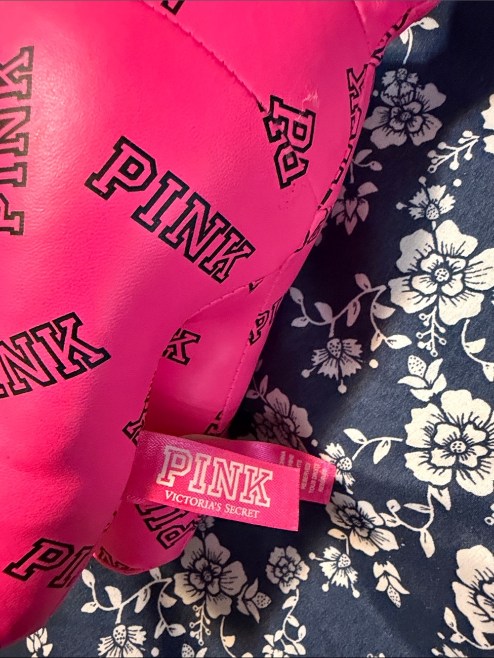 PINK Victoria's Secret Bright Pink Logo Dog Toy Figurine - Picture 3 of 6
